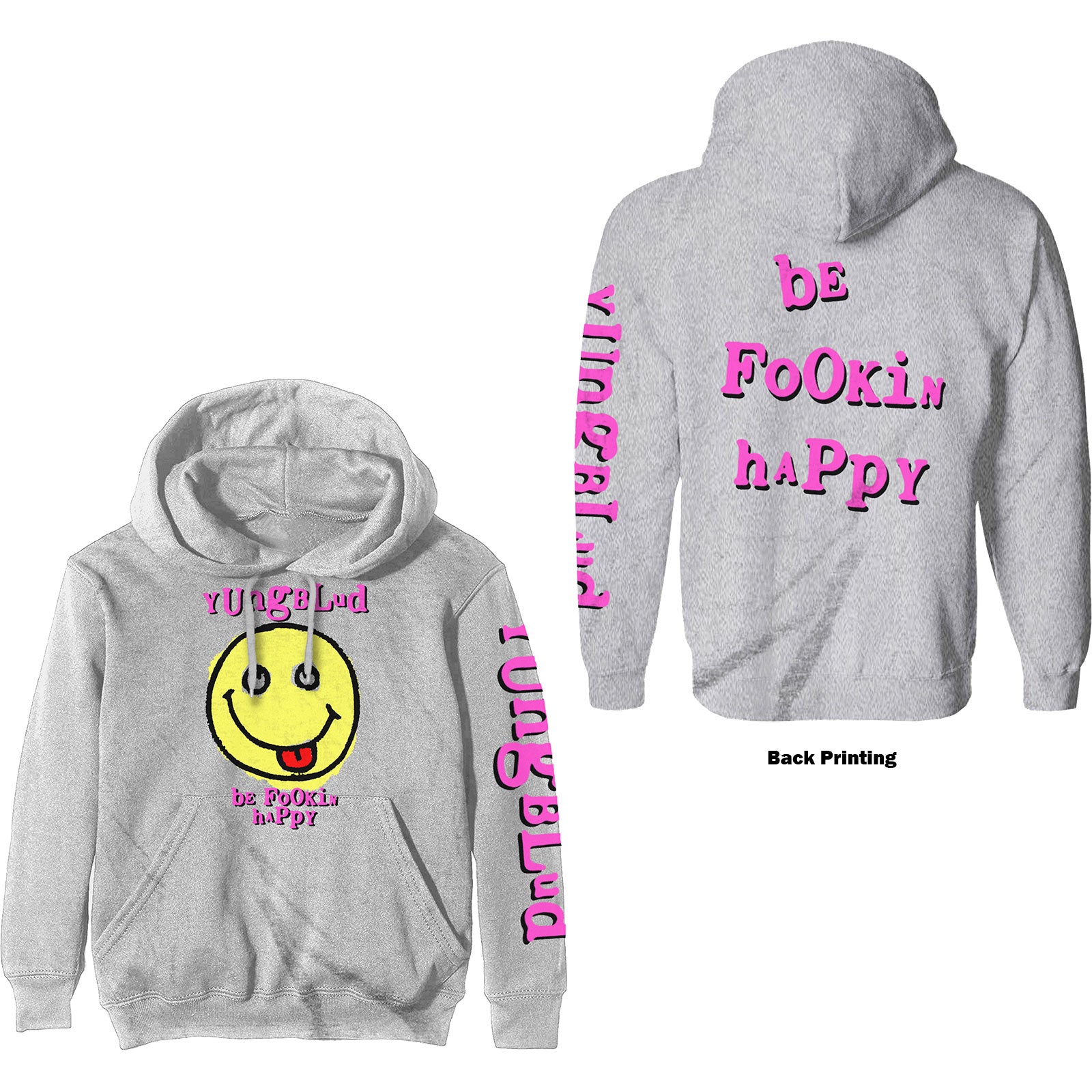 Image of Yungblud Pullover Hoodie - Raver Smile Rock Off