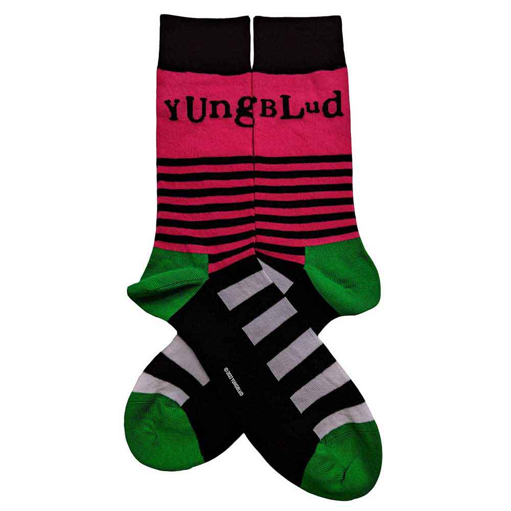 Yungblud Unisex Ankle Socks : Logo & Stripes