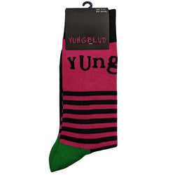 Image of Yungblud Unisex Ankle Socks : Logo & Stripes
