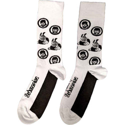 Image of The Beatles Unisex Ankle Socks - Band & Meanies Monochrome