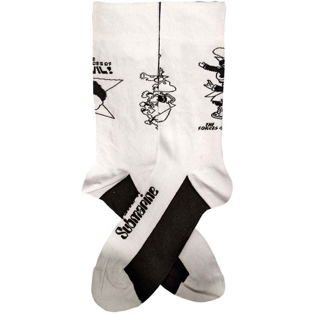 Image of The Beatles Unisex Ankle Socks - Good v Evil Rock Off