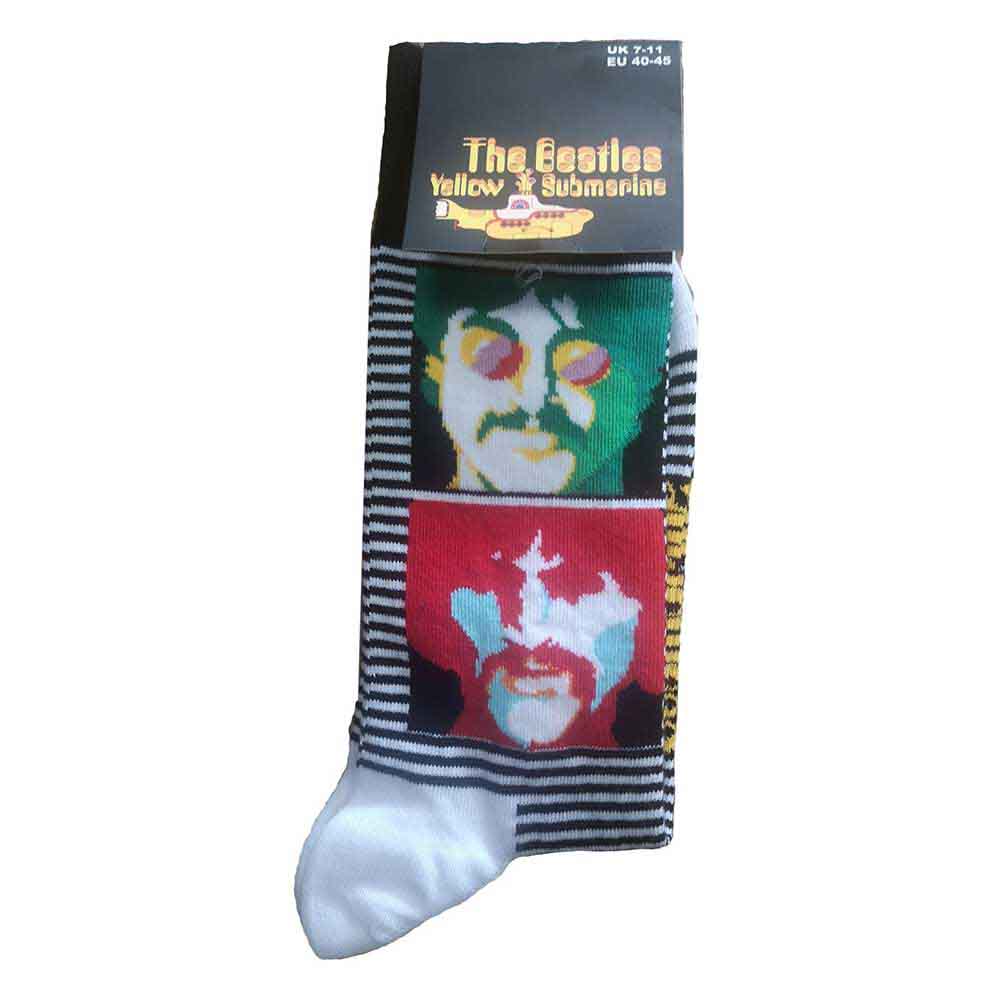 The Beatles Unisex Ankle Socks - Yellow Submarine Sea of Science Faces Mono