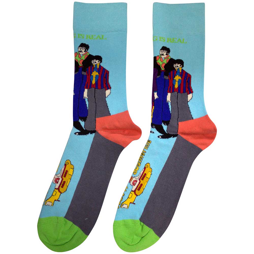 Image of The Beatles Unisex Ankle Socks - Sub & Band Rock Off