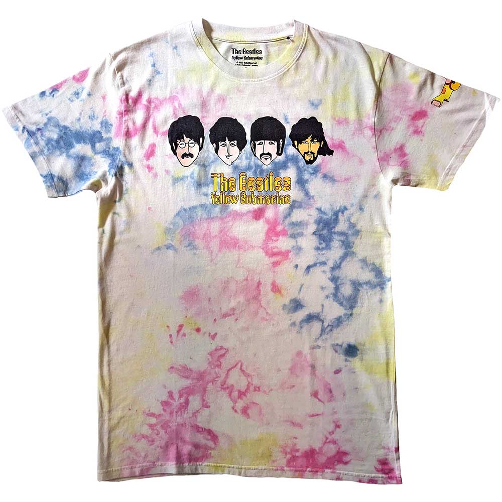 The Beatles T-Shirt-Yellow Submarine - Heads & Apples Bonkers