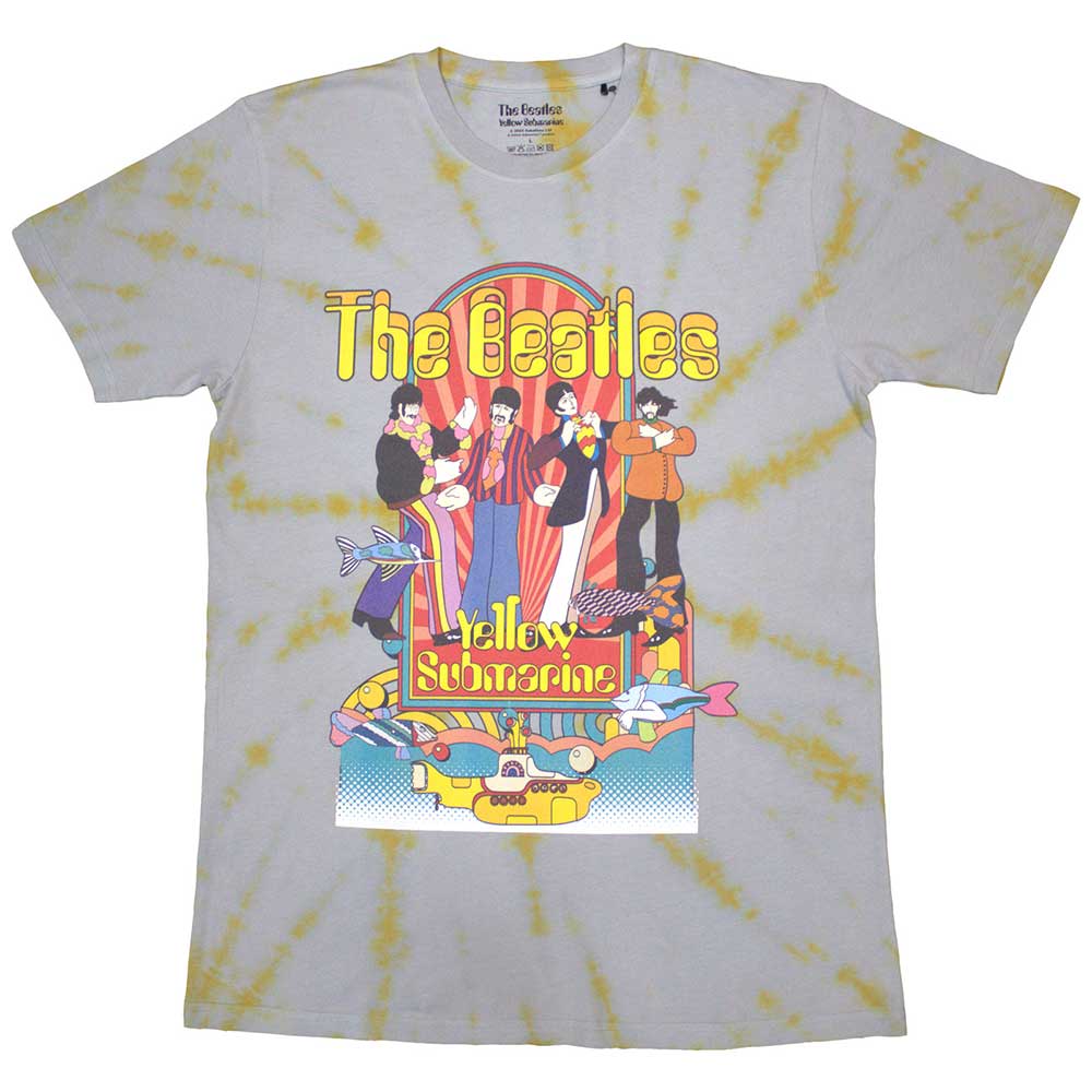 Image of The Beatles T-Shirt-Yellow Submarine - Band & Fish Rock Off