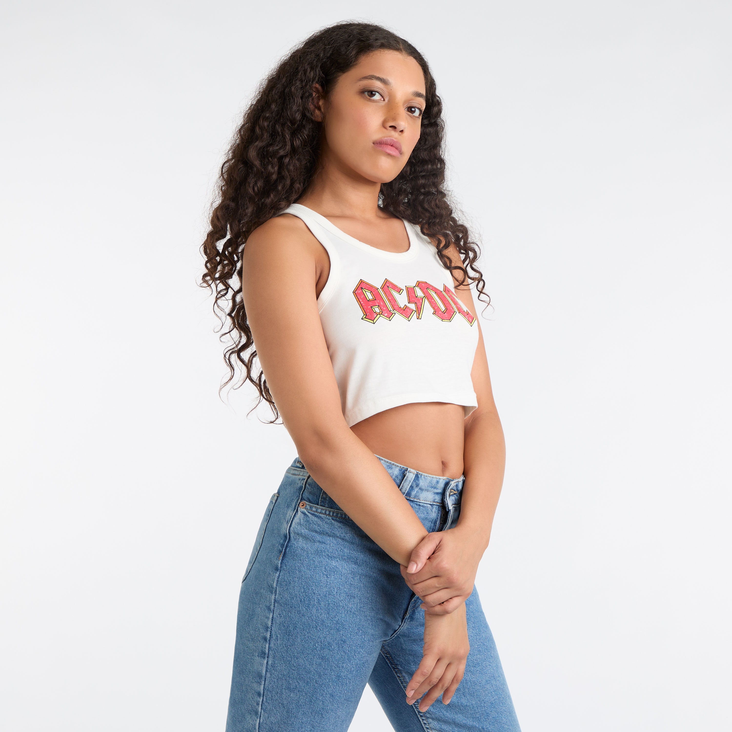 Image of AC/DC Baby Crop Top, Ladies Amplified