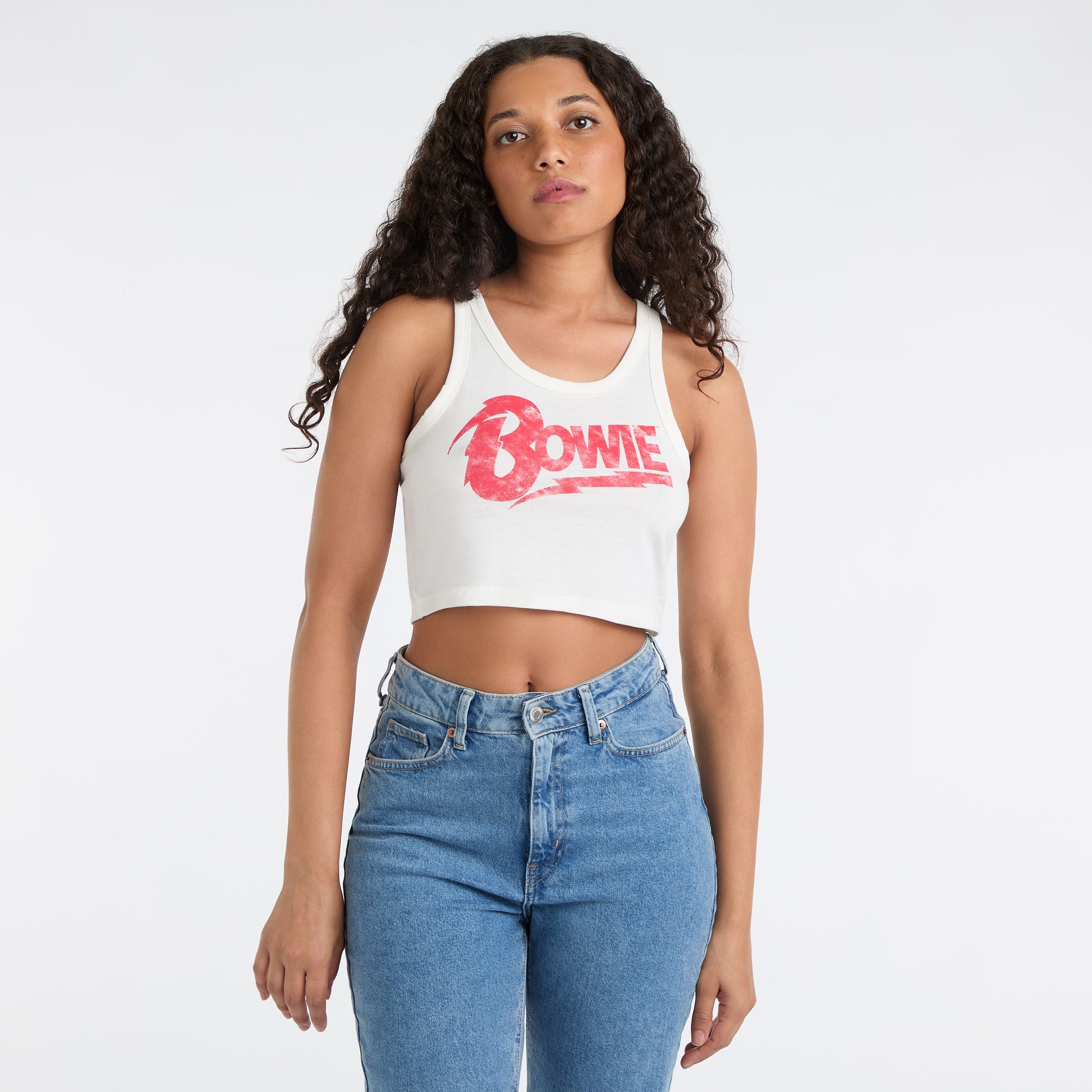 David Bowie Baby Crop Top, Ladies
