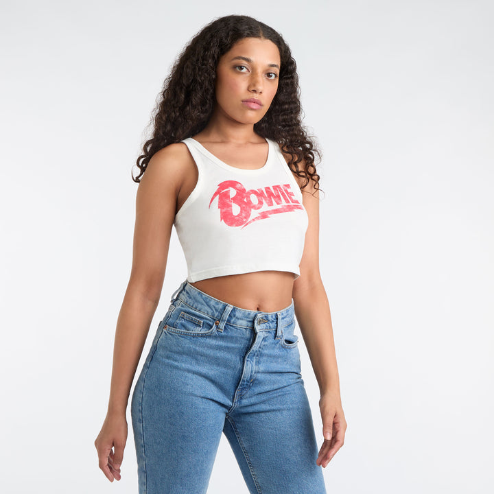 David Bowie Baby Crop Top, Ladies