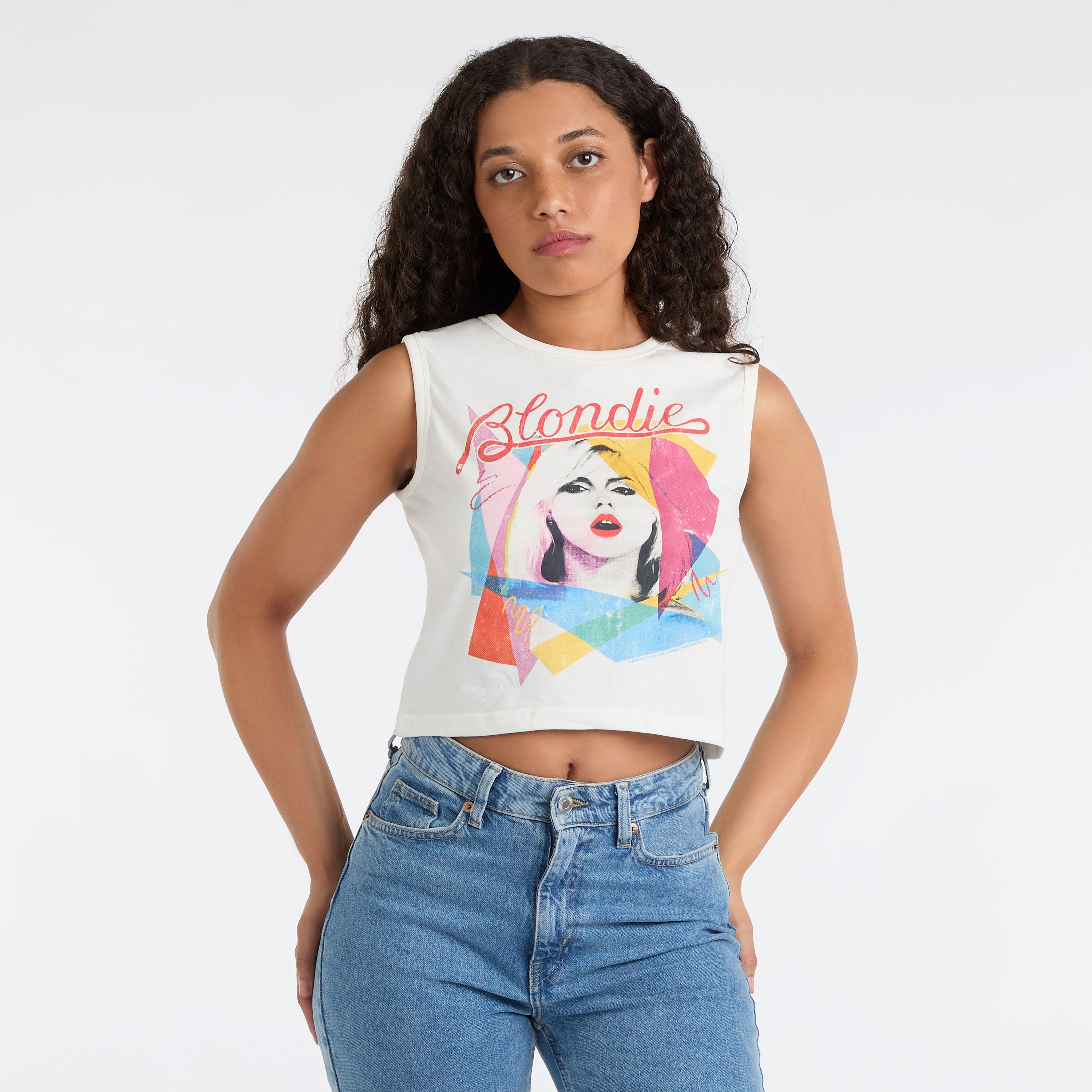 Image of Blondie Sleeveless Crop Top, Ladies Amplified