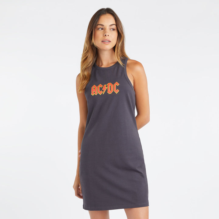 AC/ DC Logo Fitted Dress - Logo