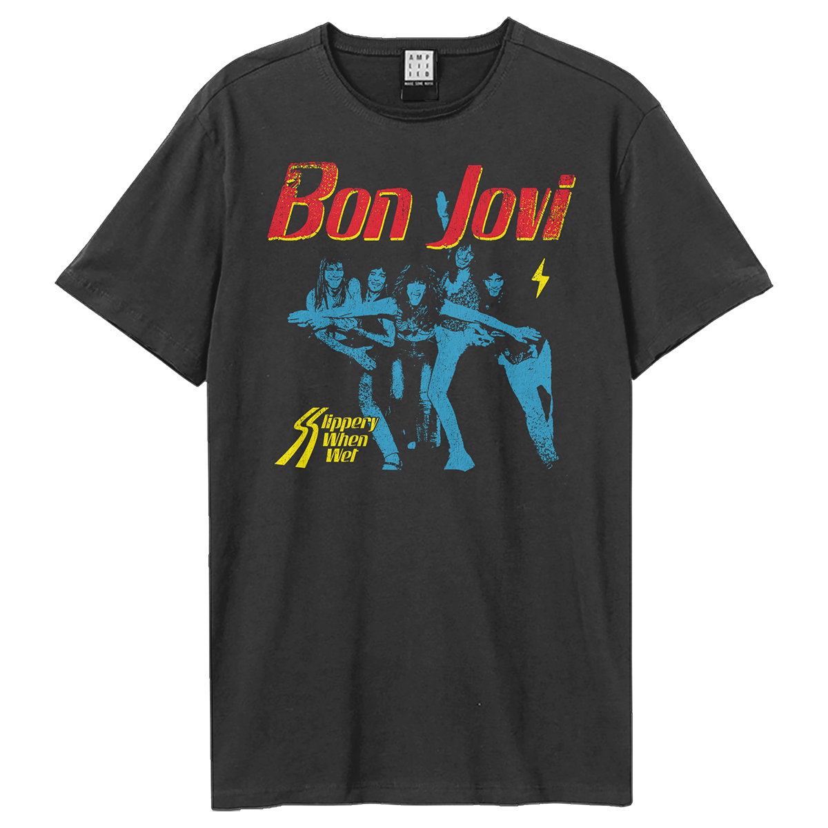 Image of Bon Jovi Unisex T-Shirt - Slippery When Wet Red