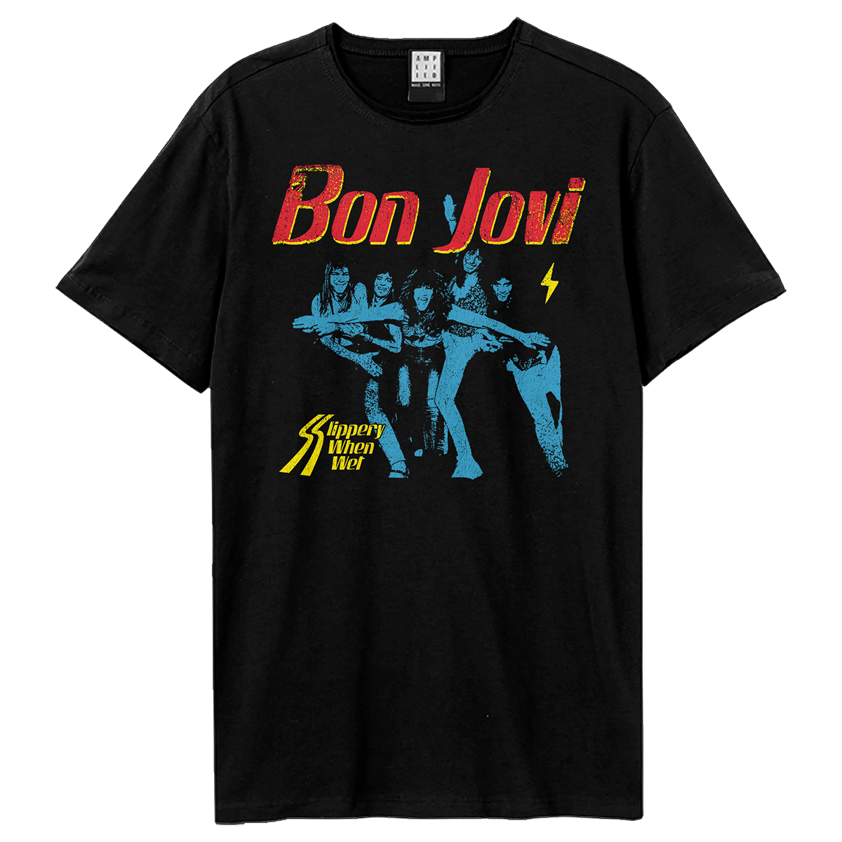 Image of Bon Jovi Unisex T-Shirt - Slippery When Wet Red