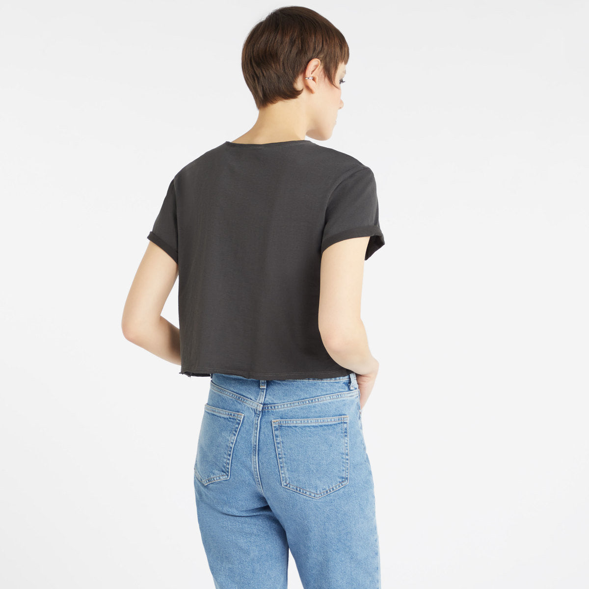 Image of David Bowie Crop Top T Shirt - Logo Amplified