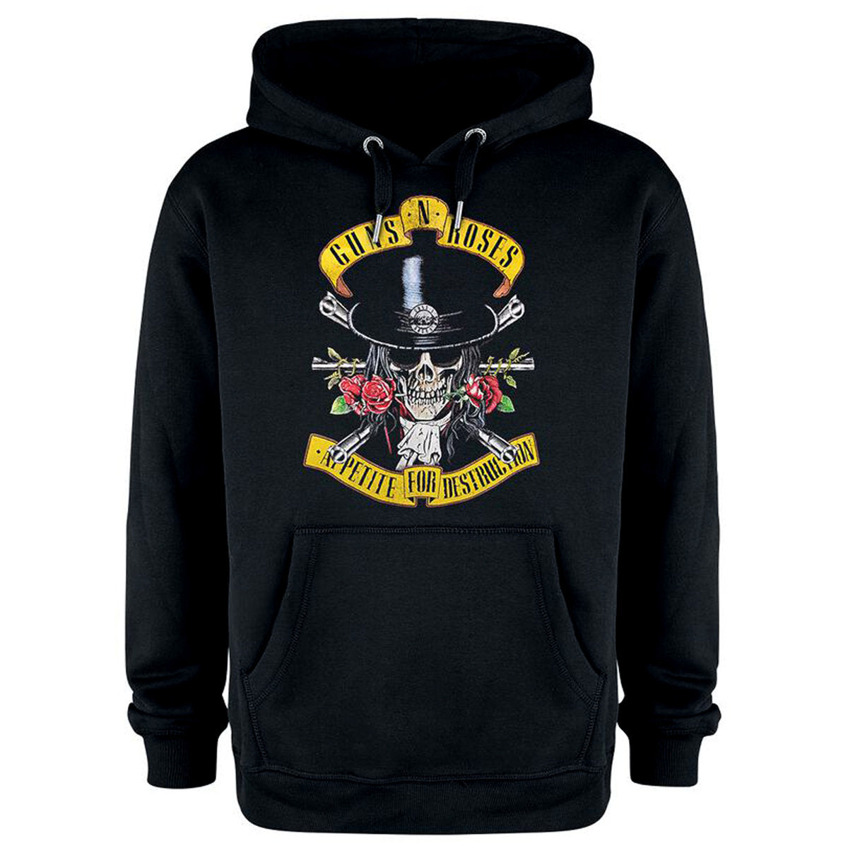 Image of Guns N Roses Hoodie - Top Hat Skull Amplified