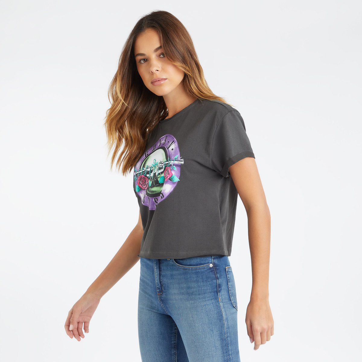 Image of Guns N' Roses Crop Top T Shirt -  Tonel Bullet Amplified