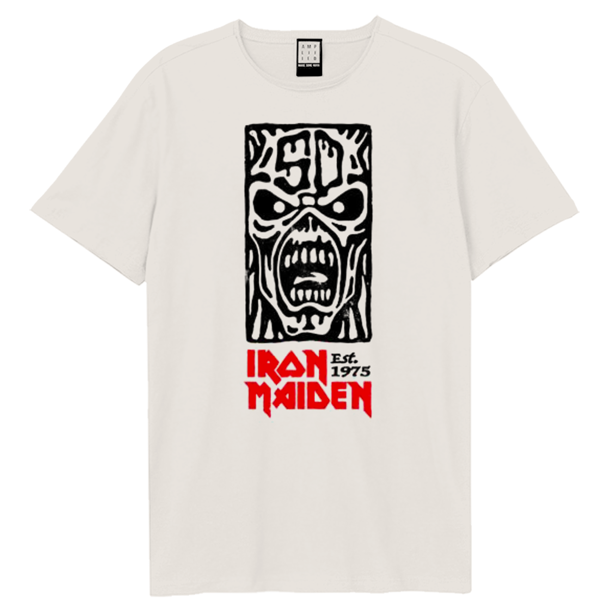 Image of Iron Maiden T-shirt - 50th Black & Red Totem Pole Amplified