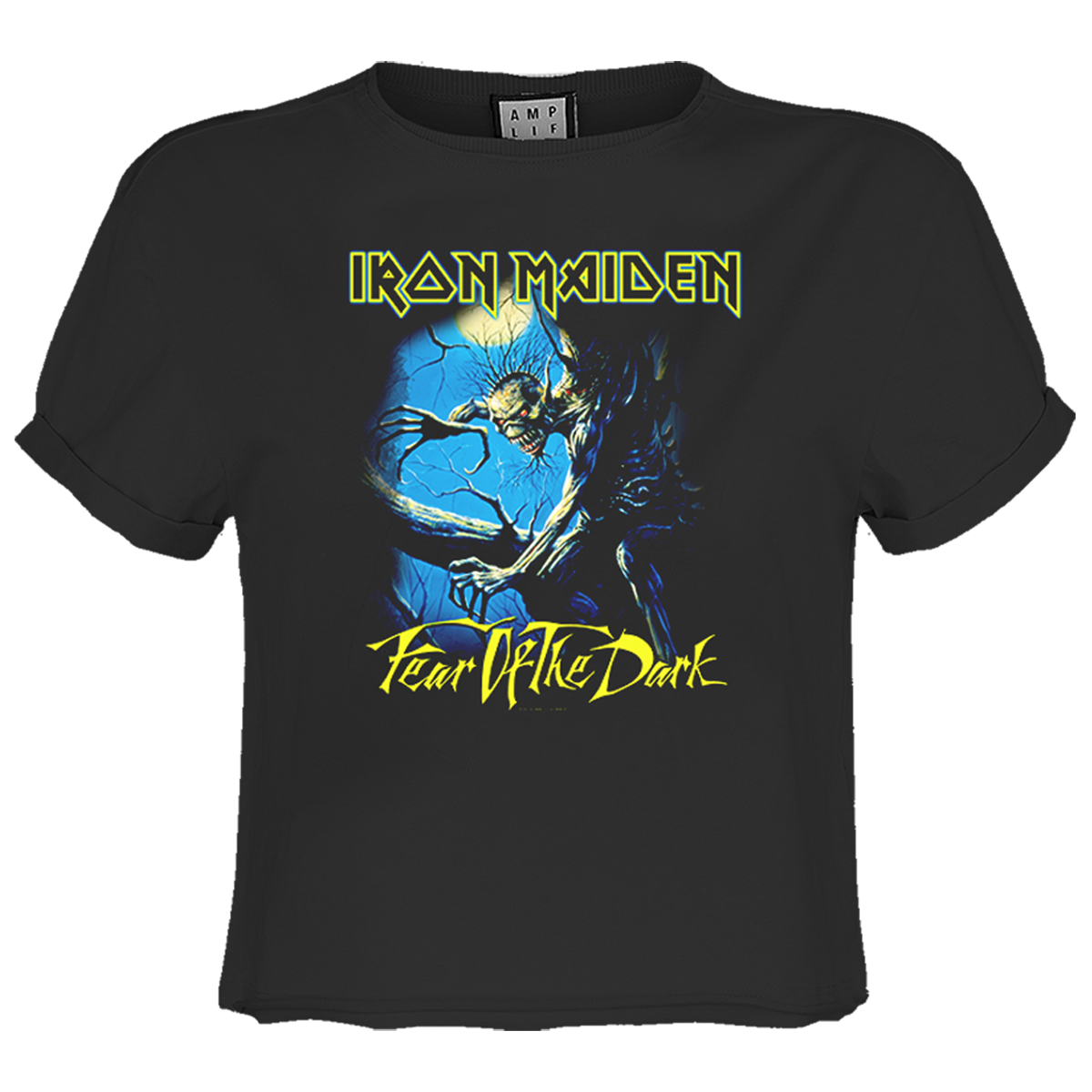 Image of Iron Maiden T-shirt - Fear of the Dark Crop Top Amplified