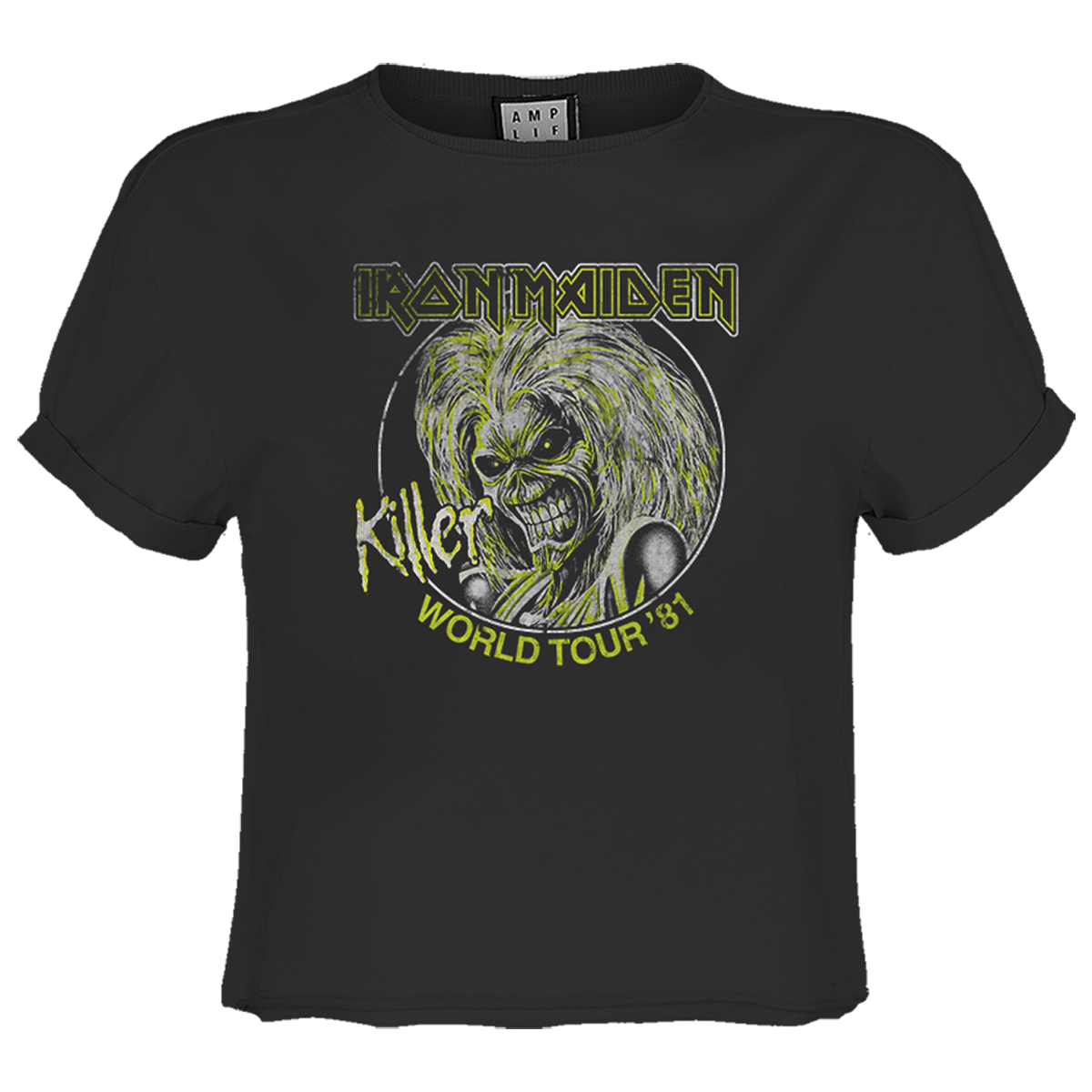 Image of Iron Maiden T-shirt - Killers Tour 81 Crop Top Amplified