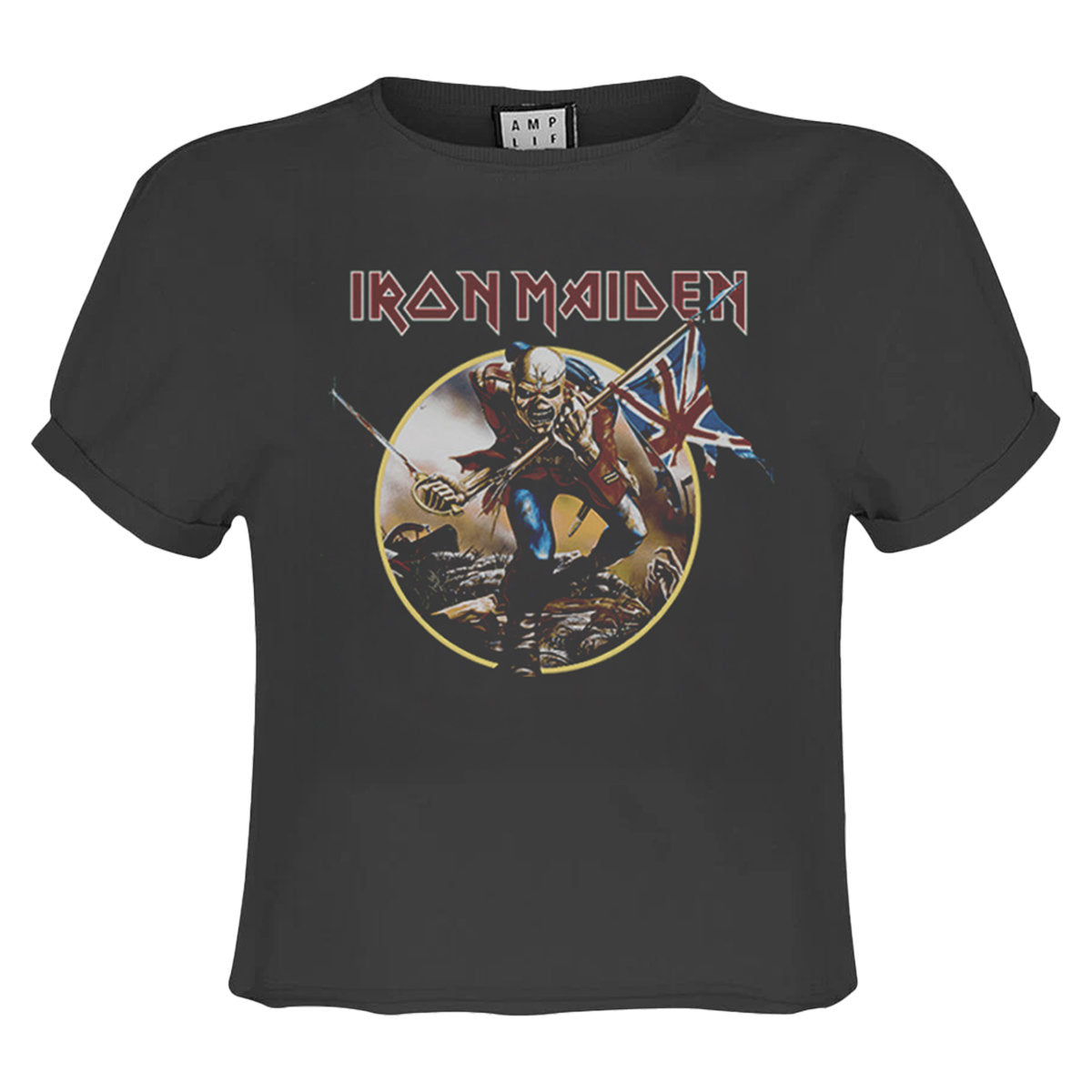 Image of Iron Maiden T-shirt - Trooper Crop Top Amplified