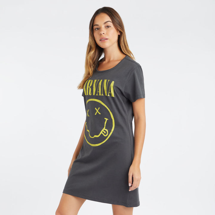 Nirvana T-shirt Dress - Smiley