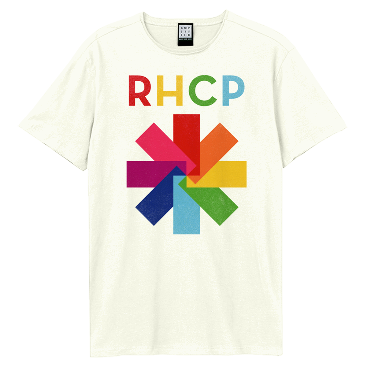 Image of Red Hot Chili Peppers T-Shirt - Colour Wheel Asterix Amplified