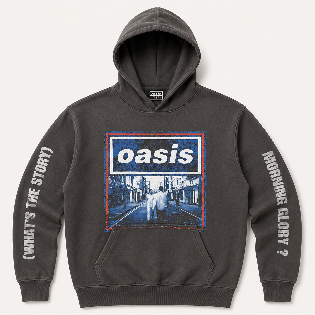 Image of Oasis Unisex Pullover Hoodie: What's The Story Blue Tone (Ex-Tour)