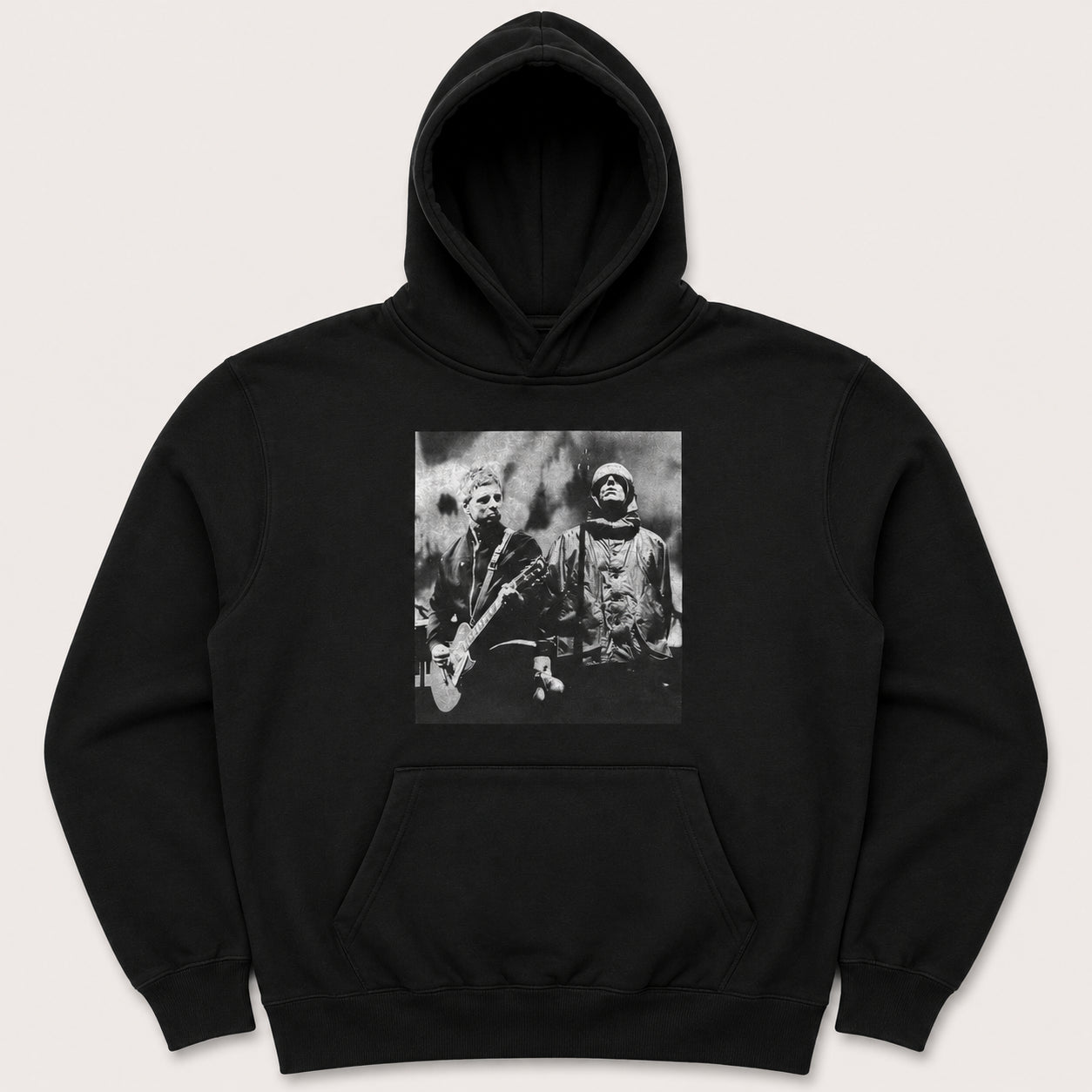 Image of Oasis Unisex Pullover Hoodie: Live Photo (Black) (Ex-Tour)