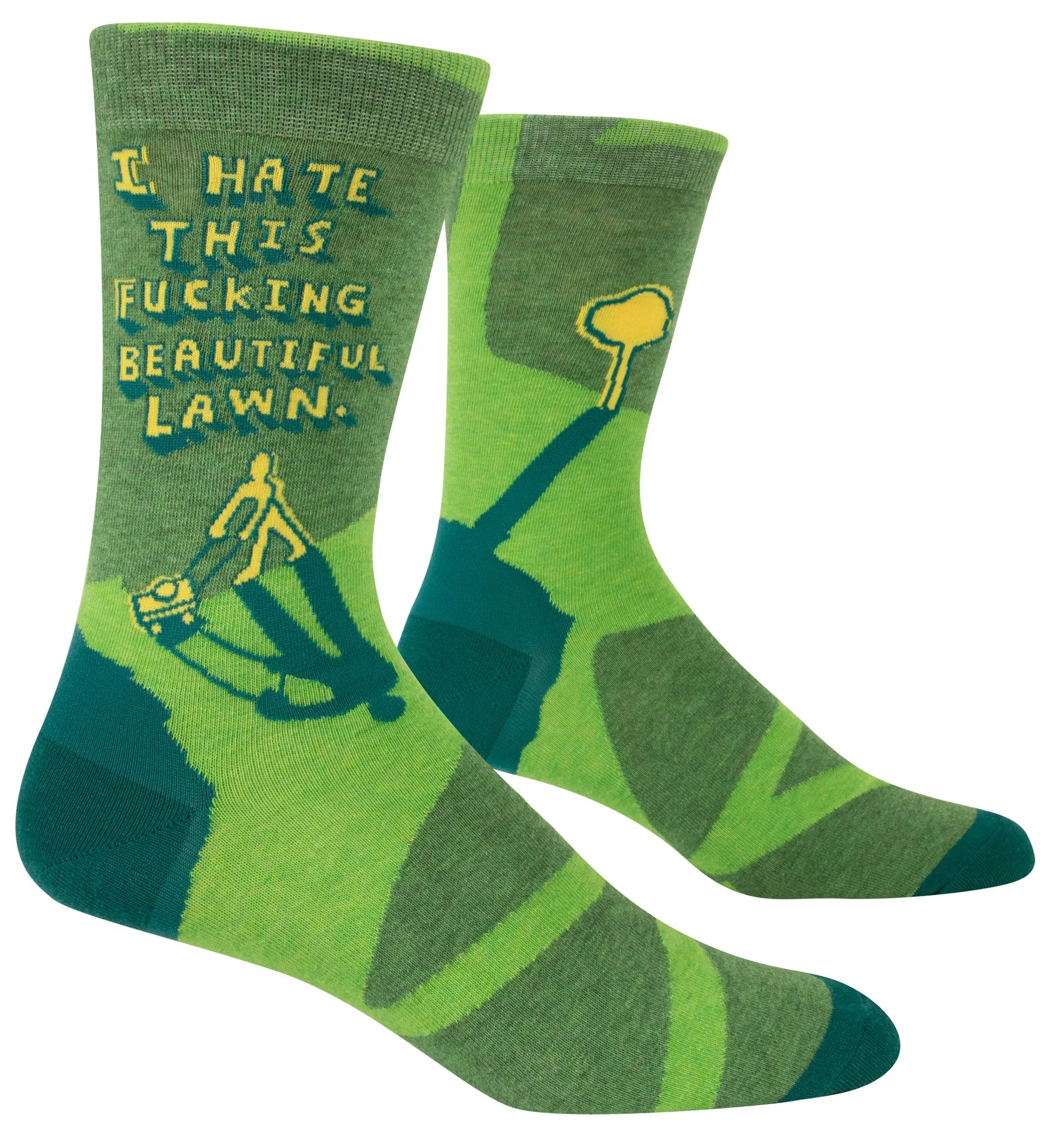 Image of I Hate This Fucking Beautiful Lawn Men's Crew Socks