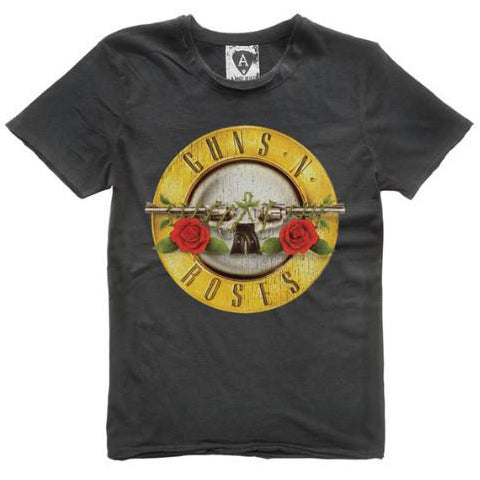 Image of Guns 'n' Roses Drum Logo Amplified charcoal Men's T-shirt