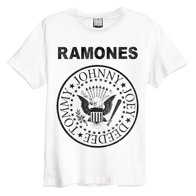 Ramones Logo Amplified Men's White T-shirt