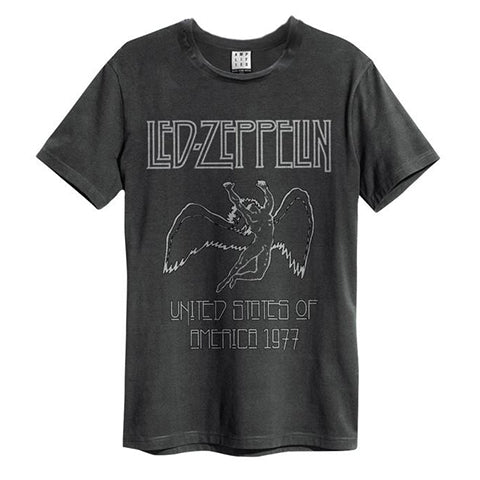 Image of Led Zeppelin USA '77 Amplified charcoal Men's T-shirt