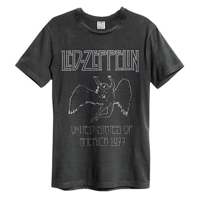 Led Zeppelin USA '77 Amplified charcoal Men's T-shirt
