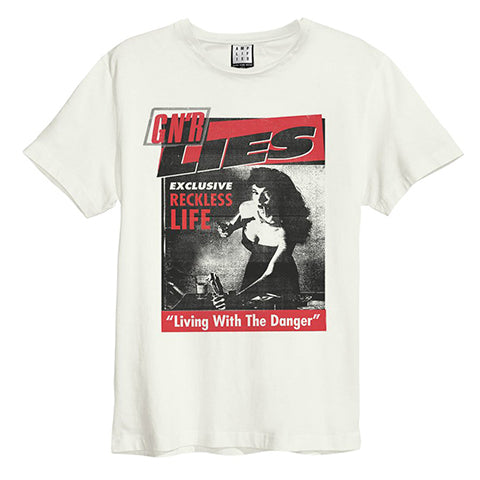Image of Guns N' Roses GN R Lies Amplified White T-shirt