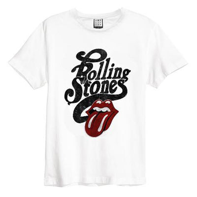 Rolling Stones Licked Amplified White Men's T-shirt