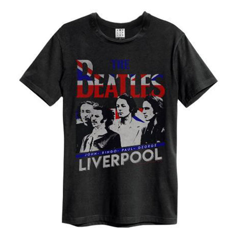 Image of The Beatles Liverpool Amplified Charcoal Men's T-shirt