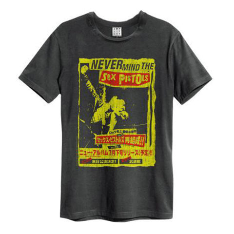 Sex Pistols Never Mind The B**CKS Distressed T-Shirt – Official Unisex Tee, Blue Washed Style, Cotton