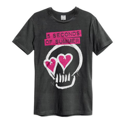5 Seconds Of Summer Pink Heart Skull Men's T-shirt