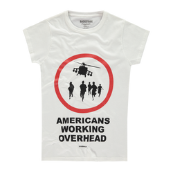 Image of Banksy Americans Working Overhead Women's T-shirt