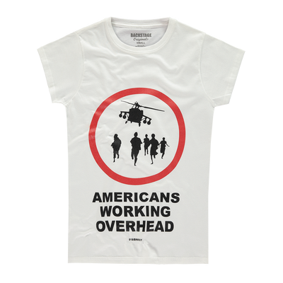 Banksy Americans Working Overhead Women's T-shirt