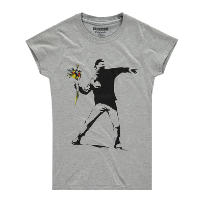 Banksy Rage Flower Thrower Women's T-shirt