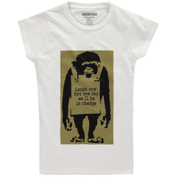 Image of Banksy Laugh Now Women's T-shirt