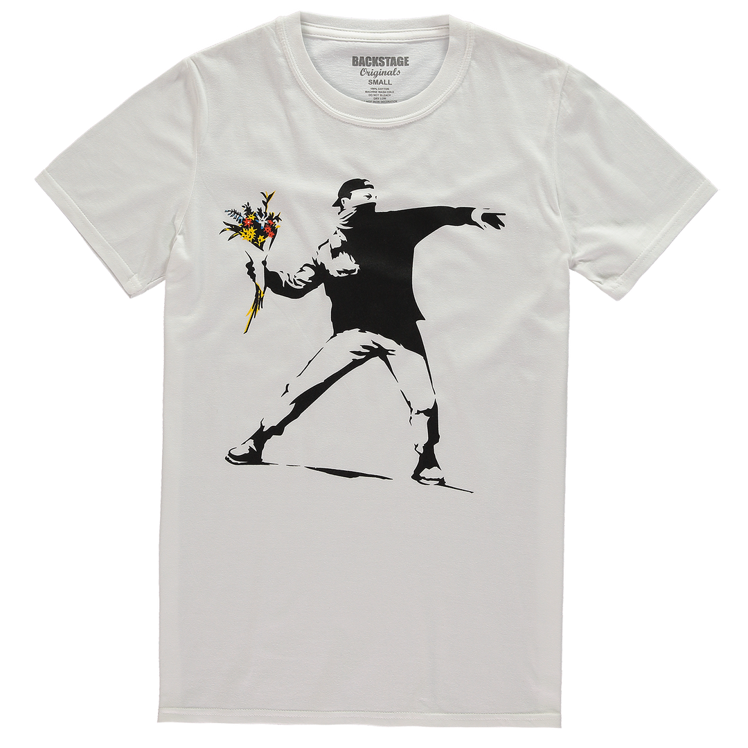 Banksy Rage Flower Thrower T-shirt