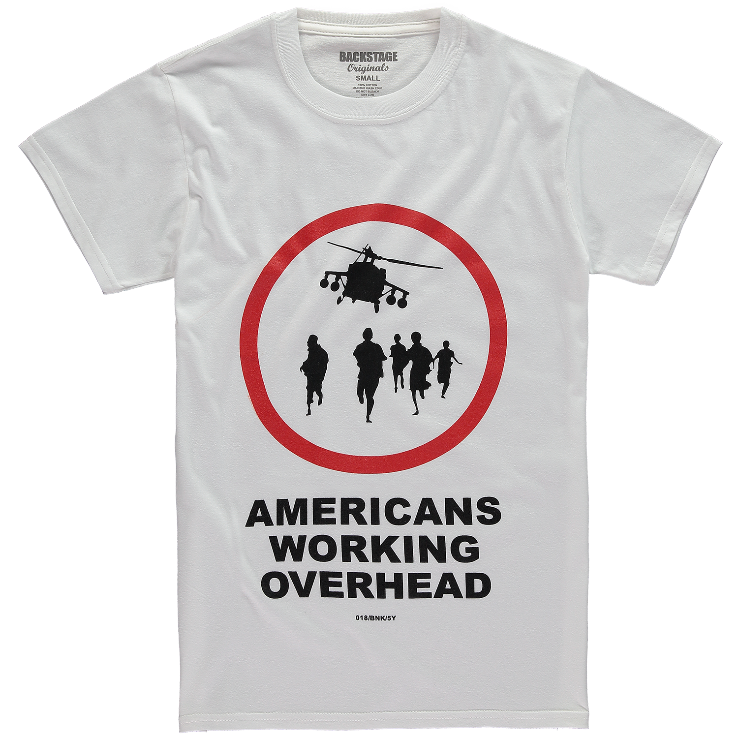Image of Banksy Americans Working Overhead Men's T-shirt