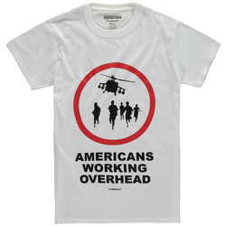 Image of Banksy Americans Working Overhead Men's T-shirt
