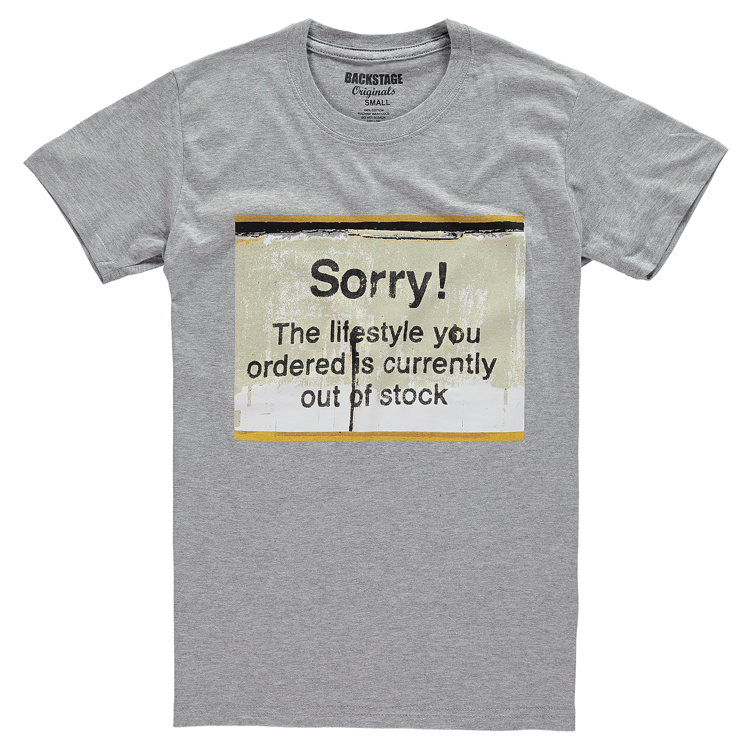 Image of Banksy Sorry Out of Stock Men's T-shirt