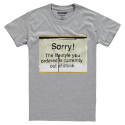 Image of Banksy Sorry Out of Stock Men's T-shirt