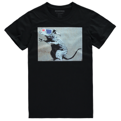 Image of Banksy 3D Rat Blue Men's T-shirt