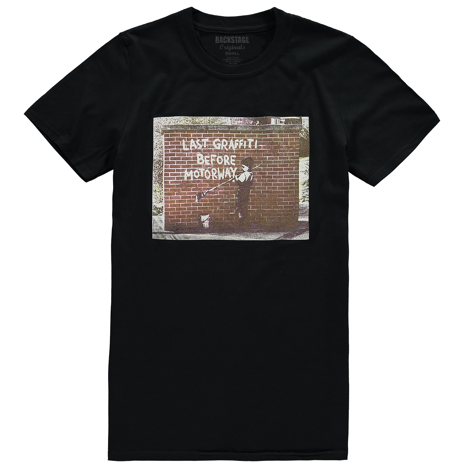 Image of Banksy Last Graffiti Men's T-shirt