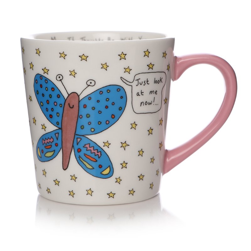 Image of May The Thoughts Butterfly Mug By Charlotte Reed