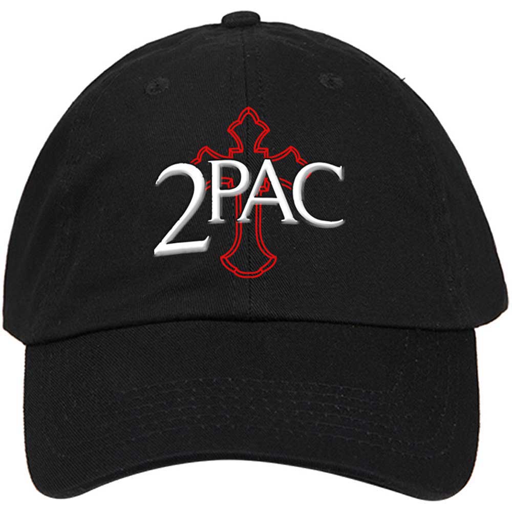 Image of Tupac Unisex Baseball Cap - Cross Logo Rock Off